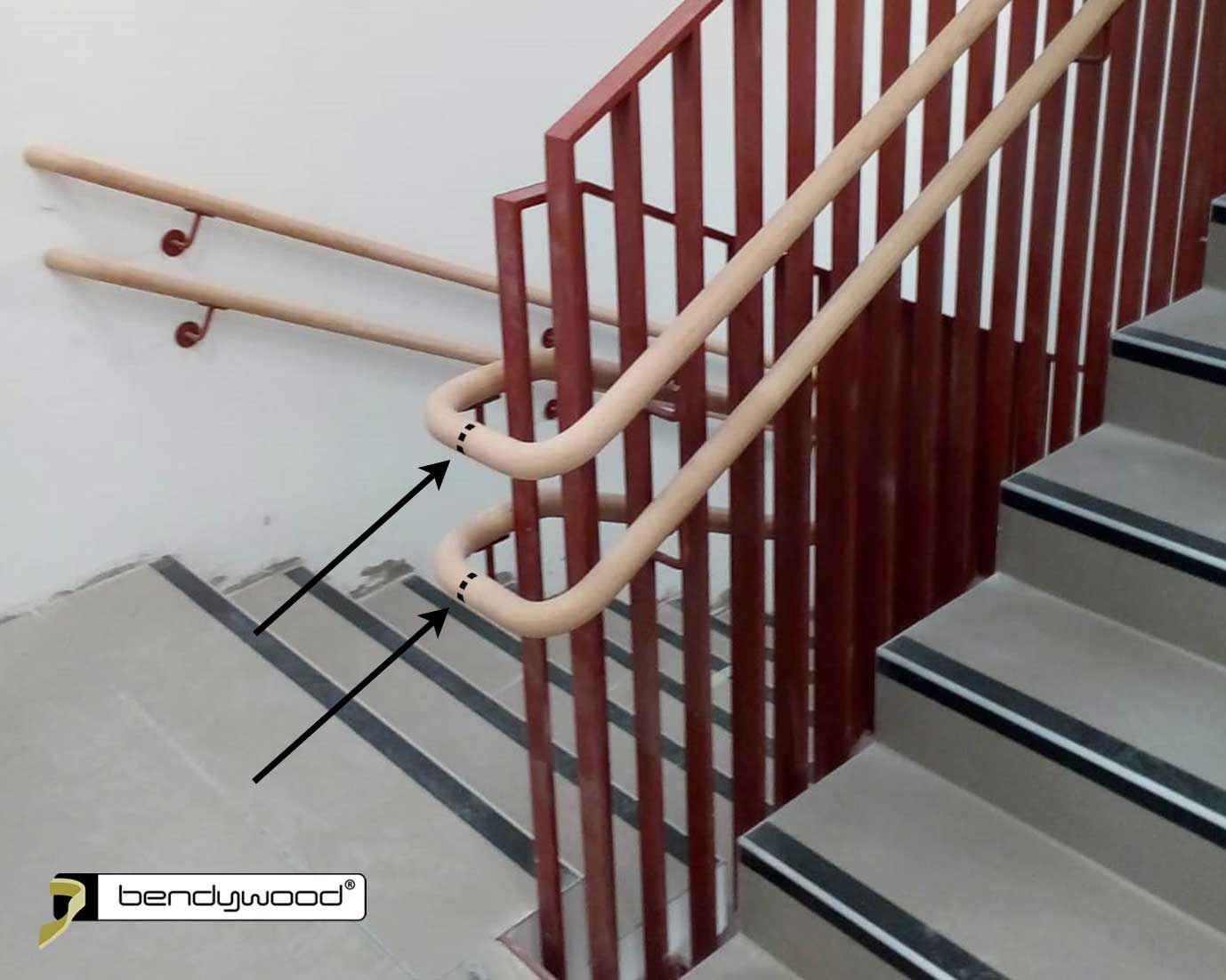 Double curved handrails 7