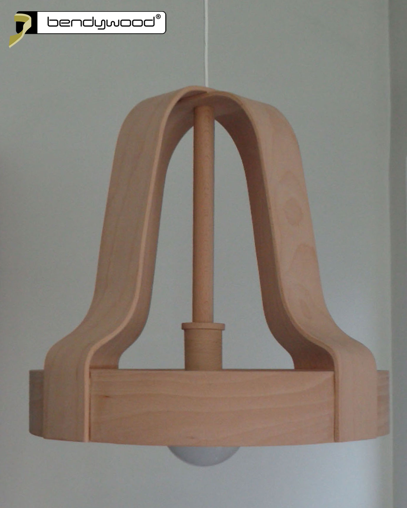 Lampada da soffitto in legno massiccio piegabile Bendywood®