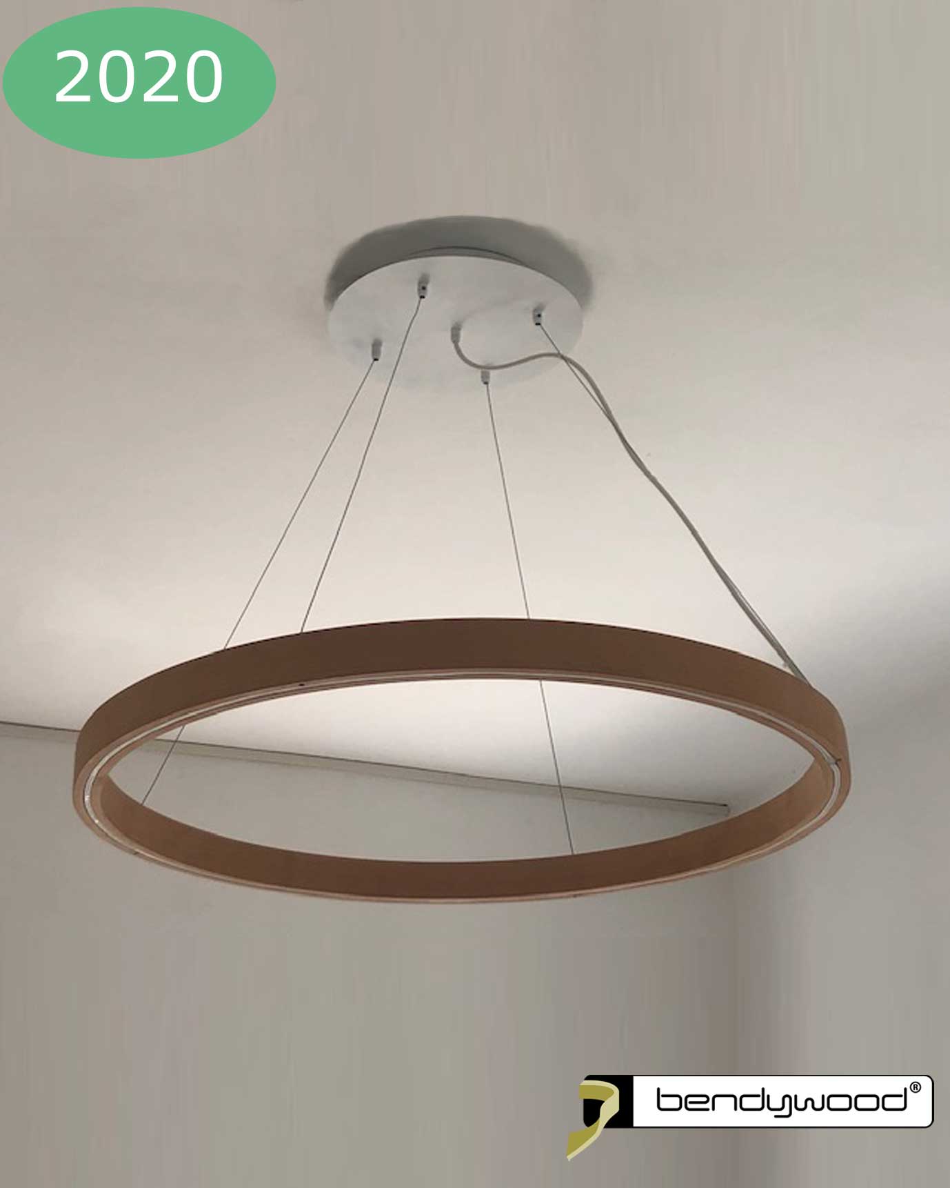 Anello 50 cm in legno massello Bendywood® per lampadario